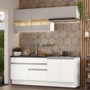 Ver imagem 1 de Armário de Cozinha Compacta 200cm Branco/Crema Glamy Madesa 07