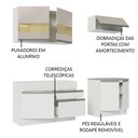 Ver imagem 5 de Armário de Cozinha Compacta 200cm Branco/Crema Glamy Madesa 07