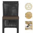 Ver imagem 3 de Mesa Bistrô e 4 Banquetas Roma Preta Corda Náutica Estofado 9 Trama Original