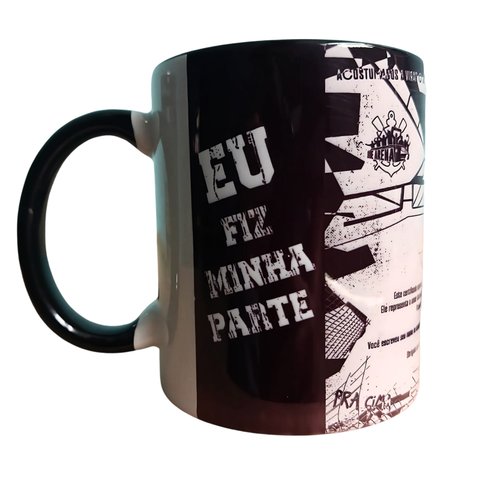 Caneca Lembrança Preta Meu Certificado Arena + Chaveiro Mdf Extra