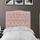 Ver imagem 3 de Cabeceira de Cama Box Solteiro 90 Cm Dunas - Veludo Rose.