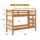 Ver imagem 4 de Treliche Beliche com Cama Auxiliar Completa Colchão D33 Cor:offwhite