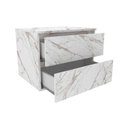 Ver imagem 2 de Balcão P- Banheiro Suspenso Bn3607 2 Gavetas Cor Branco - Tecno Mobili