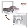 Cama Dobrável Multifuncional Casal Branco com Colchão Sulas Shop Jm - 2