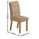 Ver imagem 3 de Mesa de Jantar Carolina 180cm Tampo MDF Canto Copo com 6 Cadeiras Carol