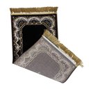 Ver imagem 3 de Tapete Persa Royal Marrom 50x85cm Fio Acetinado - Decoração para Quarto e Sala