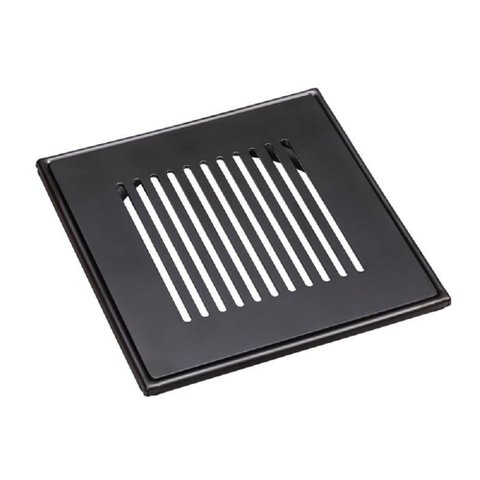 Grelha C/ Base Invinox 15 X15 Listras Black Matte 5006/1.bm.c