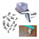 Ver imagem 2 de Suporte De Prateleira De Vidro Com Ventosa e Pino Fixador Niquelado (Kit com 50 Unidades)