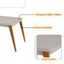 Ver imagem 4 de Mesa de Jantar Copper 120 Cm Madeira Tampo Moderna Mob... Off White/ Capuccino / Serig Off com Vidro