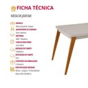 Ver imagem 5 de Mesa de Jantar Copper 120 Cm Madeira Tampo Moderna Mob... Off White/ Capuccino / Serig Off com Vidro