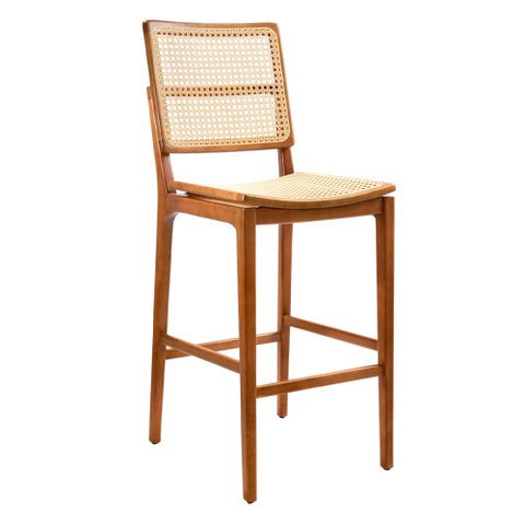 Banqueta Rihanna 43cm Madeira Maciça - Sallar Home