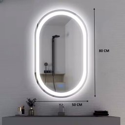 Espelho Led 4mm Banheiro Dual Touch C/ Desembaçador 80x50 Cm - 6