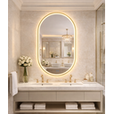 Ver imagem 2 de Espelho Led Banheiro de Parede Touch 3 Cores de Luz com Desembaçador Display Digital 80x50 Cm Bivolt