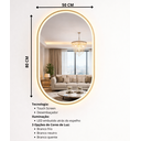 Ver imagem 3 de Espelho Banheiro Inteligente Touch Led 3 Cores + Desembacador com Display Digital80x50 Cm
