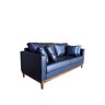Sofá 2 Lugares Beny Base De Madeira Corano Preto Rr Decor - 3