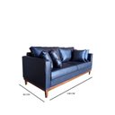 Ver imagem 1 de Sofá 2 Lugares Beny Base De Madeira Corano Preto Rr Decor