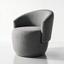 Ver mais imagens de Poltrona Giratória Orgânica Decorativa Capri Linho Suave Redonda Leitura Sala Quarto Recepção Hall:C