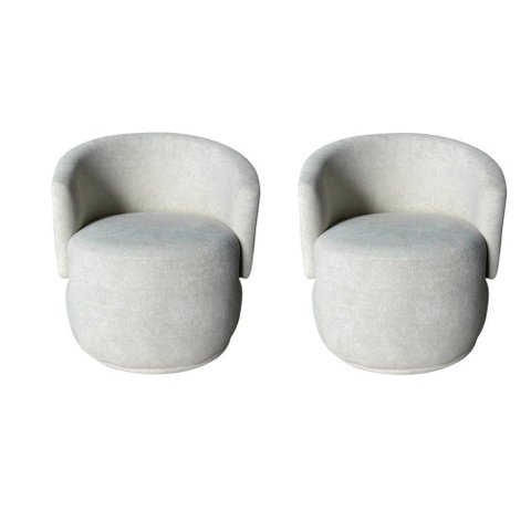 Kit 2 Poltronas Decorativa Beatriz Orgânica Bouclé Bege