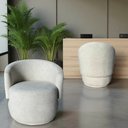 Ver mais imagens de Kit 2 Poltronas Decorativa Beatriz Orgânica Bouclé Bege