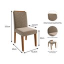 Ver imagem 4 de Cadeira Sala de Jantar Clarice Wood Kit 2 Un Madeirado/suede Nude Bege - Cimol
