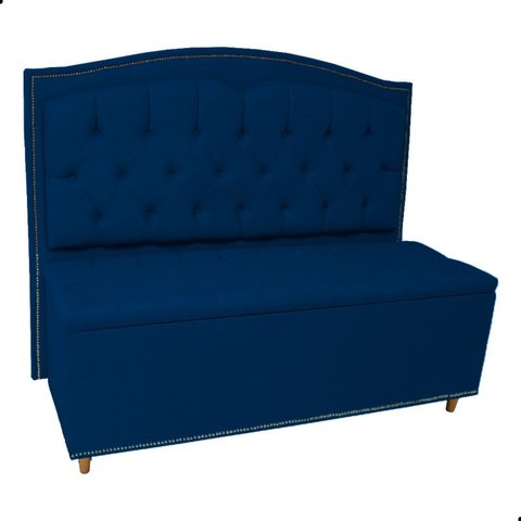 Kit Cabeceira e Calçadeira com Baú 195 Cm King Casal Diana Suede