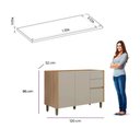 Ver imagem 6 de Balcão de Cozinha 2 Portas 3 Gaves com Tampo 120cm Allure Linea Brasil