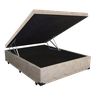 Cama Box Baú Casal em Suede Bege com Pistão a Gás - 138x188 - 1