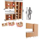 Ver imagem 2 de Cozinha Compacta Jasmine Cz1101 200cm com Divisor de Talheres Freijó Mármore Branco Tecnomobili