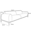 Ver imagem 4 de Sofá 150cm 2 Lugares Base Gold Molino D06 Pu C-12 Branco