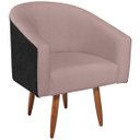 Ver imagem 2 de Poltrona Luiza Pés Palito Factor Preto e Linho - ADJ Decor