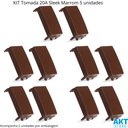 Ver imagem 2 de Kit 5 Módulo Cego Marrom 2 Unidades Sleek Margirius Cor:marrom