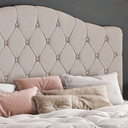 Ver imagem 4 de Cabeceira Estofada Cama Box Queen 1,60 Bellagio para Quarto em Linho Areia - Larbelle