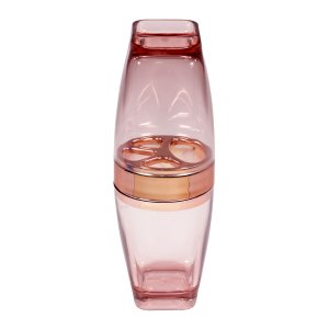 Porta Escova e Creme Dental Com Tampa Premium - Wp Connect - Rosé Gold
