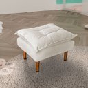 Ver imagem 4 de Poltrona de Amamentação Celine com Puff Suede Bege Claro