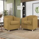 Ver imagem 6 de Kit 08 Poltronas Tilla Consultório Recepção Sala Suede Cor:capuccino