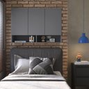 Ver imagem 4 de Armário Aéreo Mil com Nichos para Objetos e Decoração 3 Portas com Dobradiças Metálicas Amplo Espaço