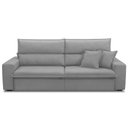 Ver imagem 2 de Sofá Retrátil Reclinável para Sala 3 Lugares 250cm Senzi F04 Veludo Cinza - Lyam Decor
