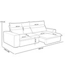 Ver imagem 4 de Sofá Retrátil Reclinável para Sala 3 Lugares 250cm Senzi F04 Veludo Cinza - Lyam Decor