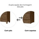 Ver imagem 5 de Guarda Roupa Solteiro Lima 3 Portas 182x82 Cm Castanho Wood Moval