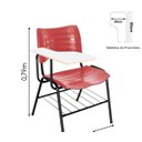 Ver imagem 2 de Cadeira Universitária Plástica Prancheta Mdf Cor Vermelho Masticmol