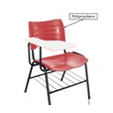 Ver imagem 3 de Cadeira Universitária Plástica Prancheta Mdf Cor Vermelho Masticmol