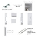 Ver imagem 3 de Guarda Roupa Dormitório Modulado Alpes Solteiro - Roupeiro Luciane M02:Branco