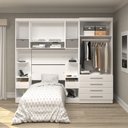 Ver imagem 2 de Guarda Roupa Dormitório Modulado Alpes Solteiro - Roupeiro Luciane M02:Branco