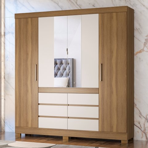 Guarda Roupa Casal Messina Amendola/Off White