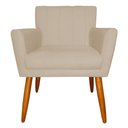 Ver imagem 2 de Kit 2 Poltronas Decorativa para Sala de Estar Cecília Suede Bege - Montanaris Decor Md Montanaris de