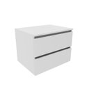 Ver imagem 2 de Gabinete Suspenso para Banheiro sem Cuba 2 Gavetas 60cm Branco - Tecno Mobili