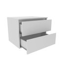 Ver imagem 3 de Gabinete Suspenso para Banheiro sem Cuba 2 Gavetas 60cm Branco - Tecno Mobili