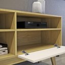 Ver imagem 3 de Rack para Tv até 50 Polegadas 1 Porta Houston Valdemóveis Cinamomo/off White