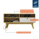 Ver imagem 4 de Rack para Tv até 50 Polegadas 1 Porta Houston Valdemóveis Cinamomo/off White