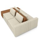 Ver imagem 7 de Sofá Ilha e Puff Sala Living 265cm Siesta M22 Linho Cru/marrom - Mpozenato